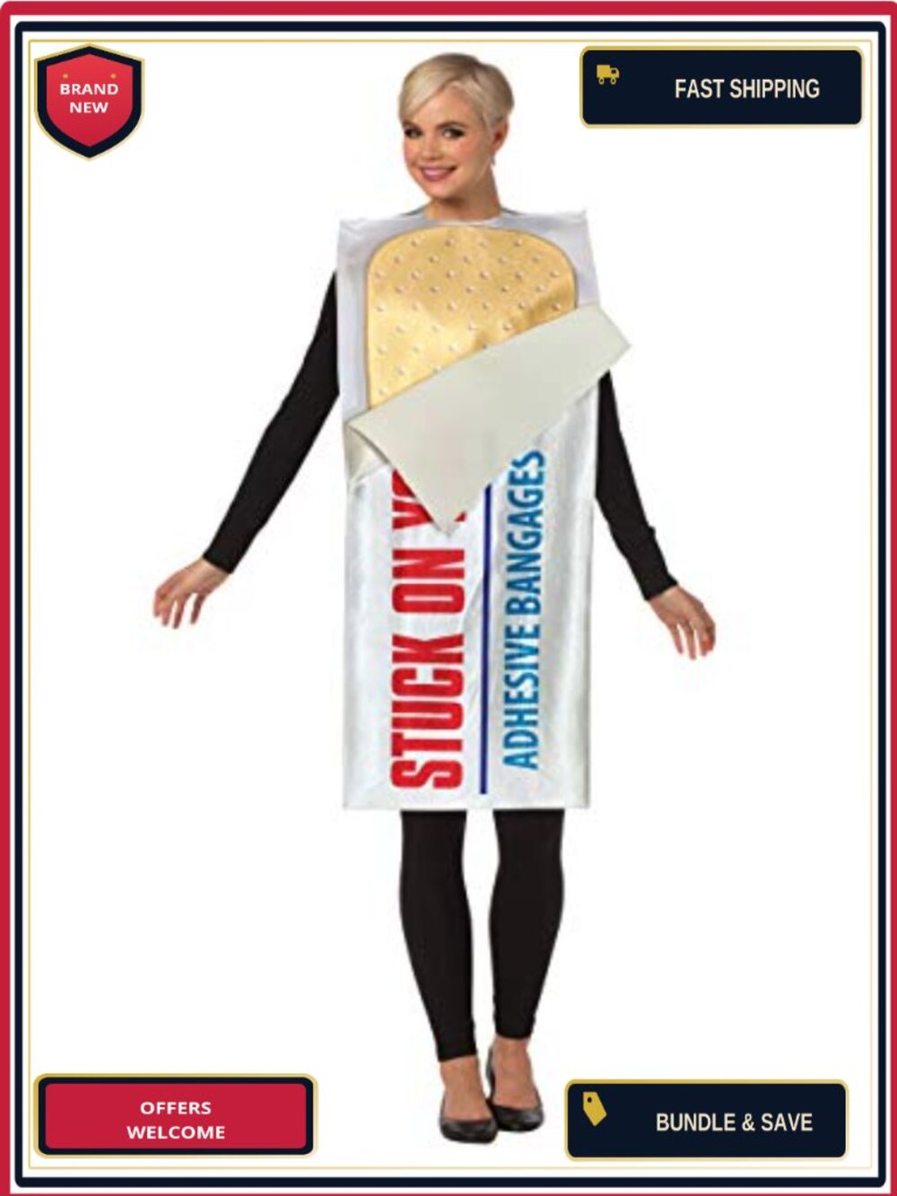 Rasta Imposta Stuck On You Bandage Costume Adult One Size Tunic Halloween